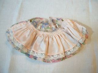 Vintage NASB Muffie doll pink floral dress with white lace trim 4