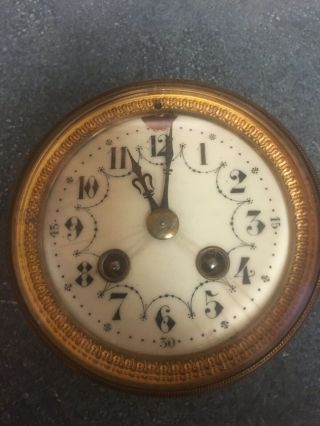 Antique Ad Mougin Cllock Movement With Dial And Hardware