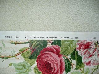 JUBILEE ROSE by COLEFAX & FOWLER - CLASSIC FABRIC DESIGN 3 yards 5