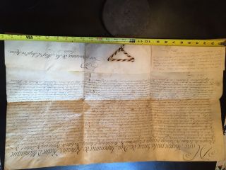 Historical Handwritten French Document W/Wax Seal Circa 1750 10