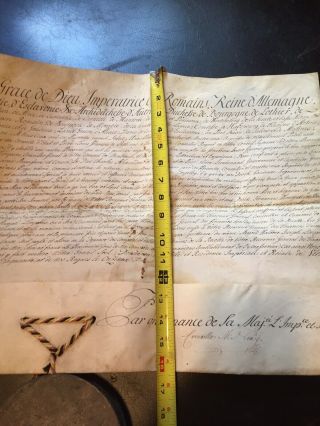 Historical Handwritten French Document W/Wax Seal Circa 1750 11