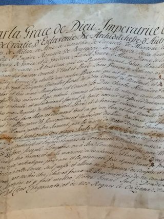 Historical Handwritten French Document W/Wax Seal Circa 1750 4