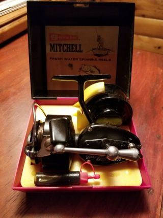 Vintage " Garcia Mitchell " Model 300 Freshwater Fishing Spinning Reel,  Made France