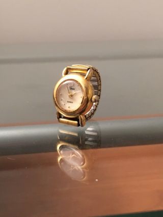 Vintage Timex Mother Of Pearl Watch Ring