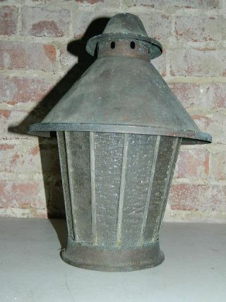 ANTIQUE 1920 ' S 1930 ARTS AND CRAFTS HANGING CEILING PORCH LIGHT FIXTURE OUTDOOR 4