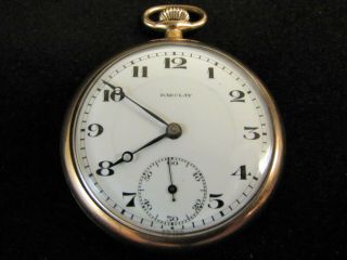 Antique Barclay Pocket Swiss Watch 12s Pw & S 7j Adjusted Wadsworth Parts Repair