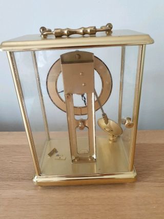 S Haller R & A mantel Clock Brass And Steel Pendulum. 2
