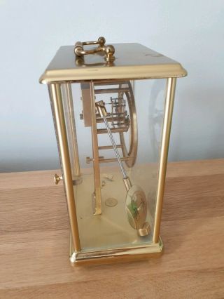 S Haller R & A mantel Clock Brass And Steel Pendulum. 3