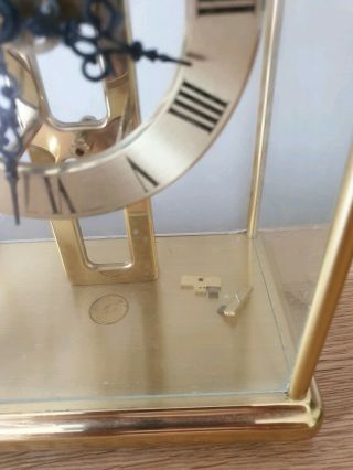 S Haller R & A mantel Clock Brass And Steel Pendulum. 4