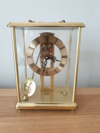 S Haller R & A mantel Clock Brass And Steel Pendulum. 5