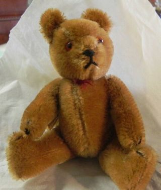 Small Vintage Miniature Mohair Jointed 5 - Inch Teddy Bear