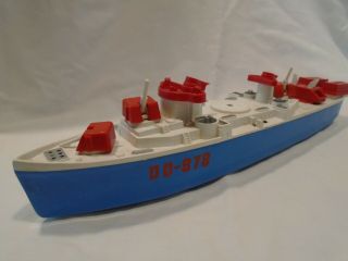 Vintage Antique Ideal Toy U.  S.  Destroyer Dd878 Navy War Battleship Boat Ship