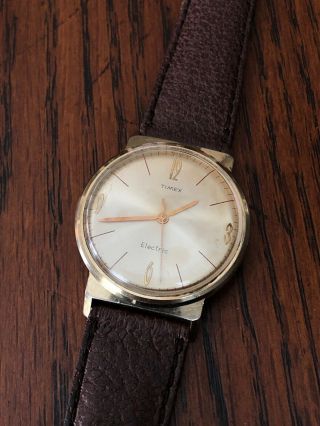 1960’s Vintage Timex Electric Watch (made In Germany),  Running Great,  Keeps Time