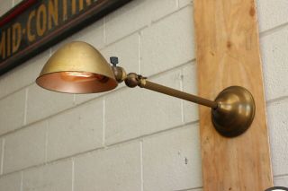 Vintage Antique Industrial Brass Faries Era Hubbell Lamp Light Wall Sconce 1913