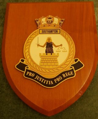 Hms Southampton Royal Navy Ship Plaque Wall Shield