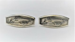 Vintage 1962 Cadillac Automobile 60th Anniversary Sterling Silver Cufflinks