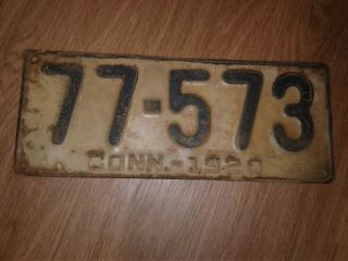 1920 Connecticut License Plate - Auto Tag - Car Tag 77 - 573 Old,  Antique,  Ct