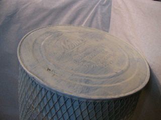 Antique Industrial Wire Mesh Paper Waste Basket Trash Can NEMCO Factory Office 4