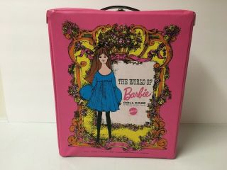 Vintage 1968 Mattel The World Of Barbie Pink Doll Case