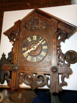 Antique - Cuckoo Clock/parts - Gk (gebrunder Kuner) - Ca.  1910 - To Restore - T467