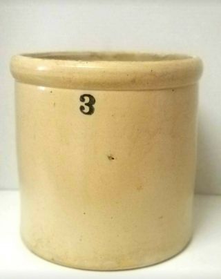 Vintage Large 3 Gallon Unmarked Stoneware Crock