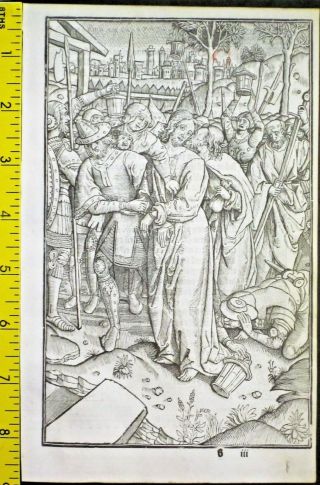 Lg,  Medieval Boh,  Miniature,  Deco Border,  Jesus Is Arrested,  Simon Vostre,  C.  1512