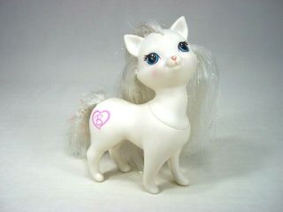 Vintage 1994 Barbie Pretty Lovin Pets White Cat Kitten Pet Animal Mattel