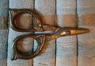 Vintage Sewing Scissor Owl Teal Pin Cushion Brass 4