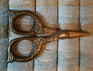 Vintage Sewing Scissor Owl Teal Pin Cushion Brass 5
