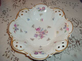 Antique Porcelain Footed Bowl East Germany Marked R