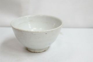 Old Korean White Glaze Crude Rocks Dirty Bowl Import Stamp Pottery Tea Bowl 52 3