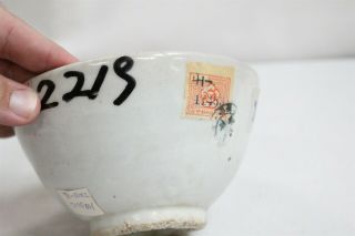 Old Korean White Glaze Crude Rocks Dirty Bowl Import Stamp Pottery Tea Bowl 52 7
