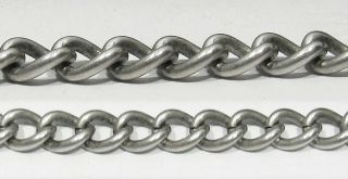 Vintage Antique 1940s 925 Sterling Silver Chain Link Mans Womans Bracelet 6 1/4 