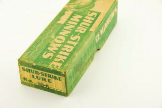 Vintage Shur Strike Minnow Lure Empty Box for Bass Oreno In Perch ET30 2