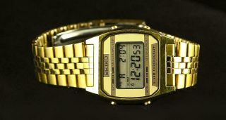 Vintage Mens Seiko Quartz Alarm Chronograph A904 - 5199 A2