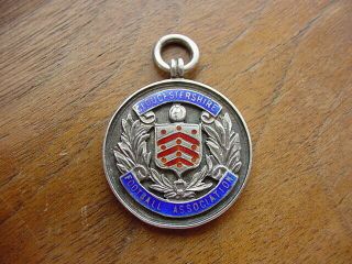 Antique Silver Football Medal Gloucestershire F.  A. ,  1924/5 Season,  Cup Final.