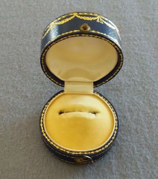 Antique Blue& Gold Jewellery Ring Box Antique Jewellery Case