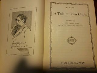 1906 Antique Book " A Tale Of Two Cities " By Charles Dickens
