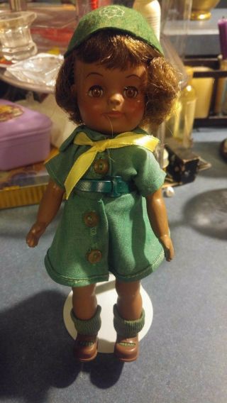 Vintage 1966 Effanbee Girl Scouts Doll Black Americana Complete
