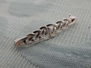 Small Vintage Sterling Silver Celtic Knot Ladies Brooch,  Bought From An Estate