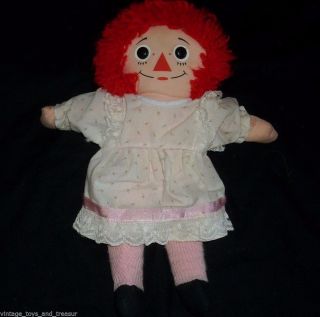 12 " Vintage 1987 Playskool Raggedy Ann Baby Doll Stuffed Animal Plush Toy Dress