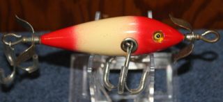 Vintage Heddon Dowagiac Under Water Minnow Repaint Marked Props Parts Or Project