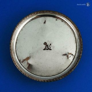 18thc George Iii Old Sheffield Plate Footed Waiter / Card Tray C1770 Crested