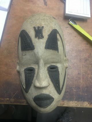 Vintage African Wood Carving Mask Face