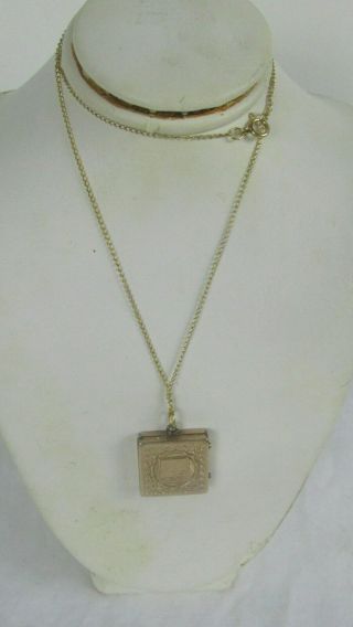 Antique Victorian Gold Filled Locket Fob With Modern Gold Filled Chain