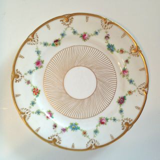 Set 11 Exquisite Cauldon For Tiffany & Co.  Decorated,  Raised Gold Dinner Plates