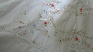 Large Cotton Lace Crochet Thread.  Large Throw / Table cloth / Bedspread.  Vtg 2