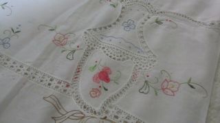 Large Cotton Lace Crochet Thread.  Large Throw / Table cloth / Bedspread.  Vtg 4