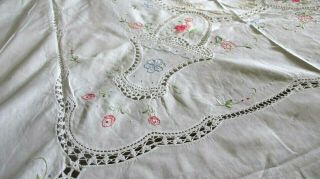 Large Cotton Lace Crochet Thread.  Large Throw / Table cloth / Bedspread.  Vtg 5
