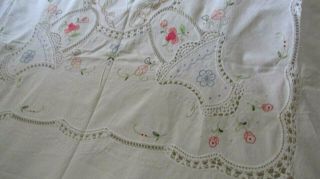Large Cotton Lace Crochet Thread.  Large Throw / Table cloth / Bedspread.  Vtg 8
